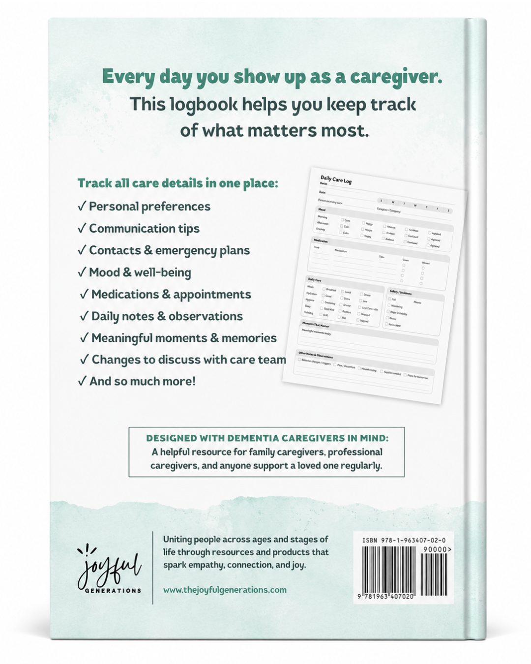 Caring Well Caregiver Daily Logbook