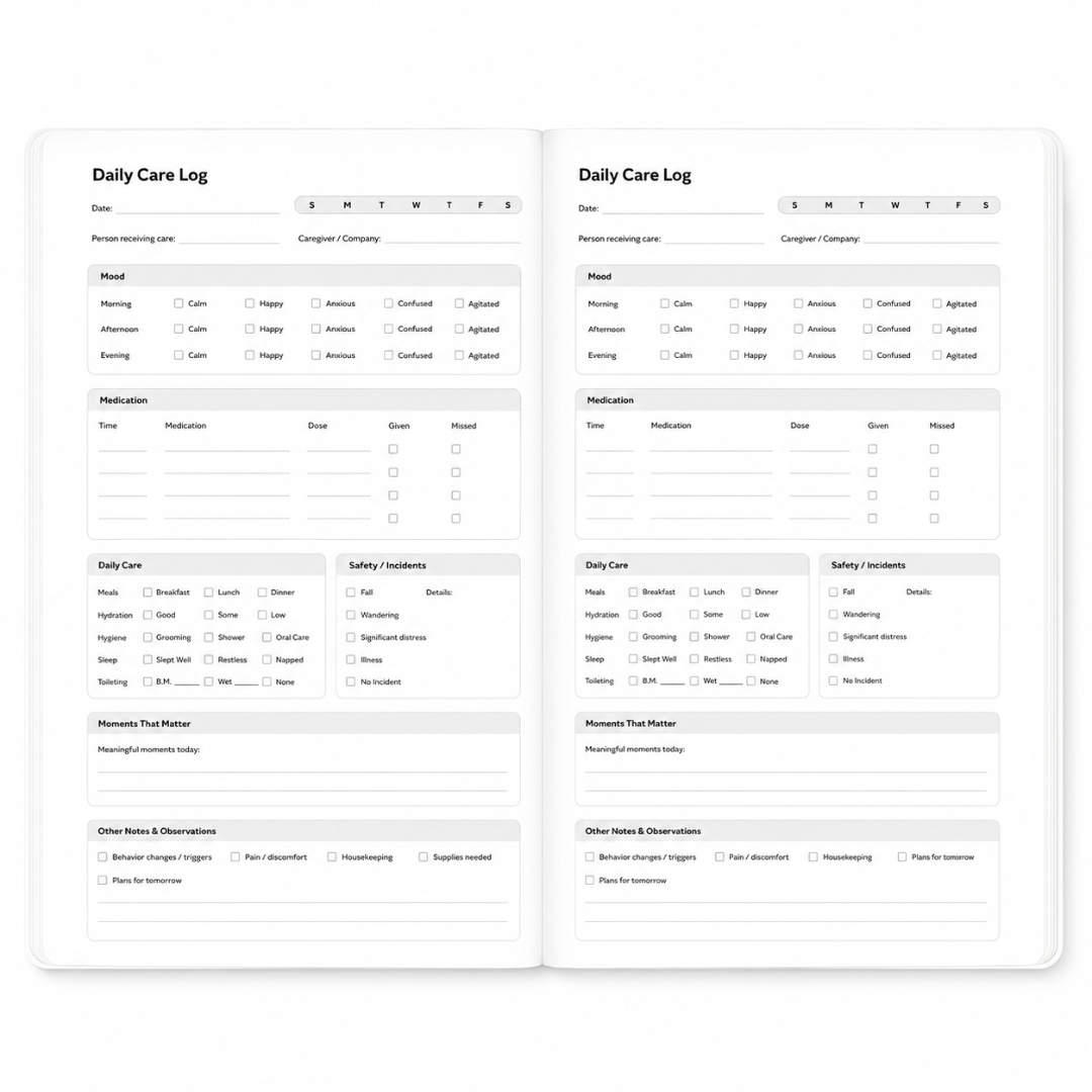 Dementia Caregiver Logbook | Caring Well
